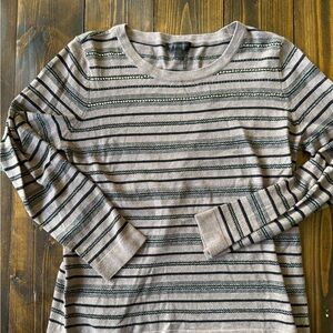 Donna Karan New York evening collection silver gold metallic sweater Size Large